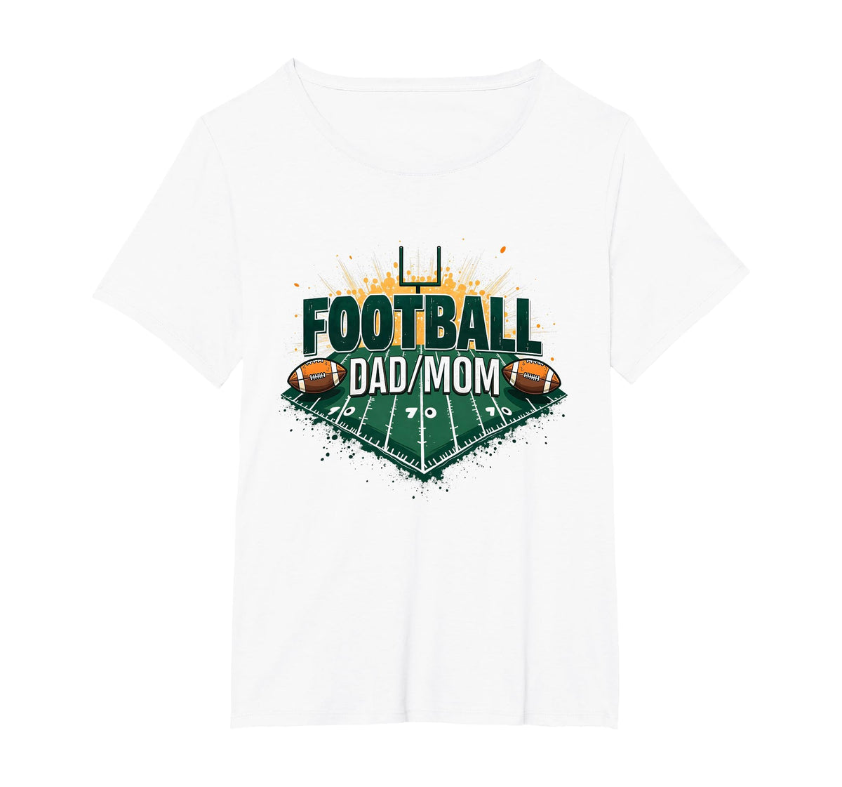 Football Dad Mom Proud Parent Game T-Shirt - Custom Art Print for Adults