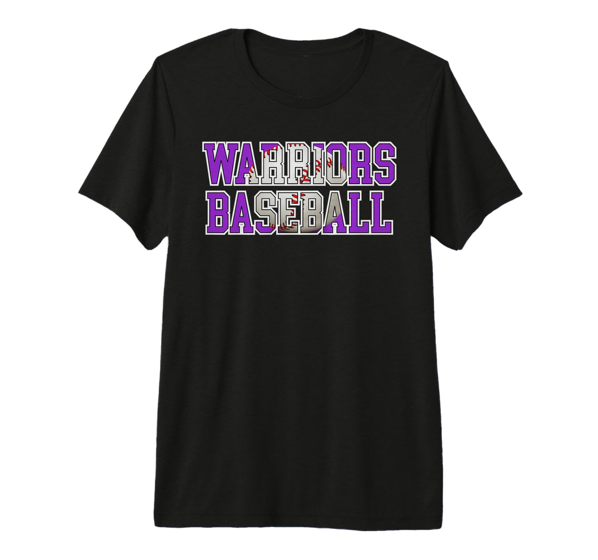 Warriors Baseball Mom Purple T-Shirt - Casual Everyday Wear Men Women