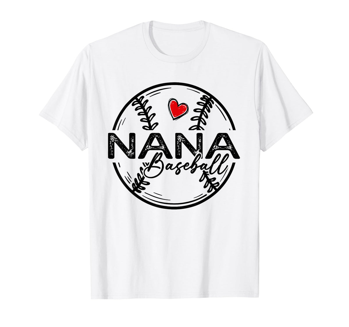 Baseball Nana Baseball Player Family T-Shirt - Aesthetic Graphic Men Women