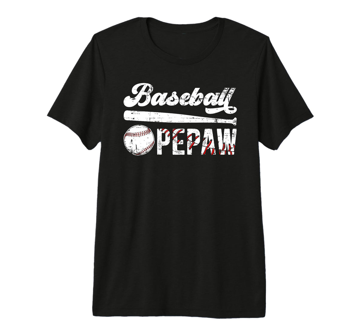 Mens Baseball Pepaw Grandpa Pepaw T-Shirt - Minimalist Print Unisex