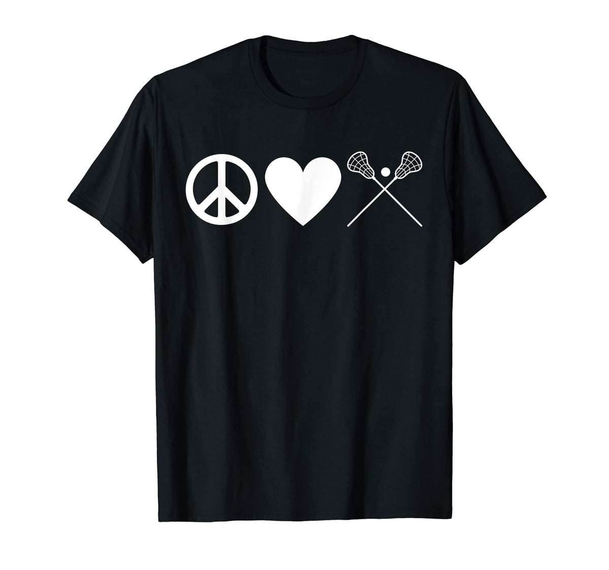 Lacrosse Gift Peace Love Lacrosse T-Shirt - Streetwear Style Men Women