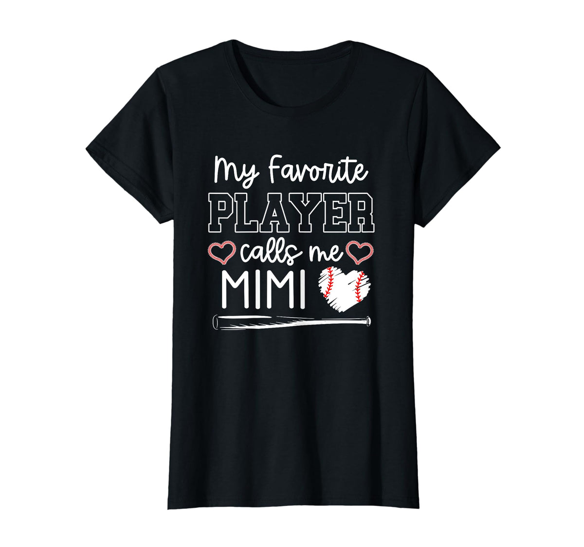 Baseball Grandma My Favorite Player T-Shirt - Fun Novelty Design Men Women