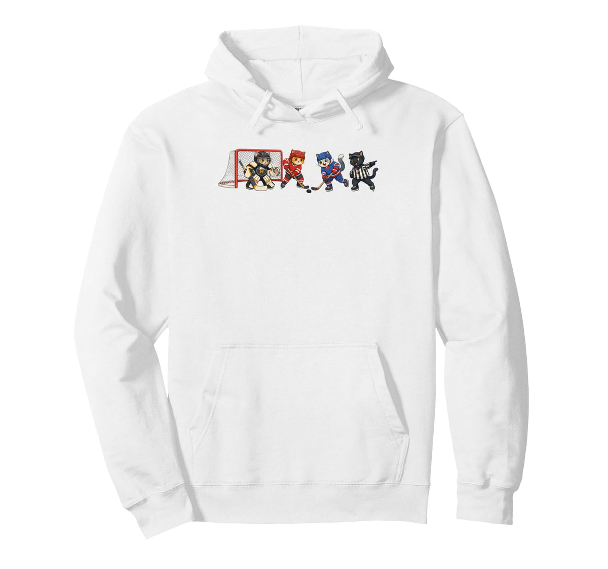 Ice Hockey Player Hockey Lover Cats Hoodie - Novelty Apparel Men Women