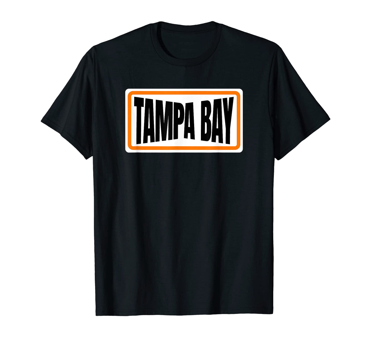 Fun Tampa Red Black Orange Striped T-Shirt - Streetwear Style Unisex