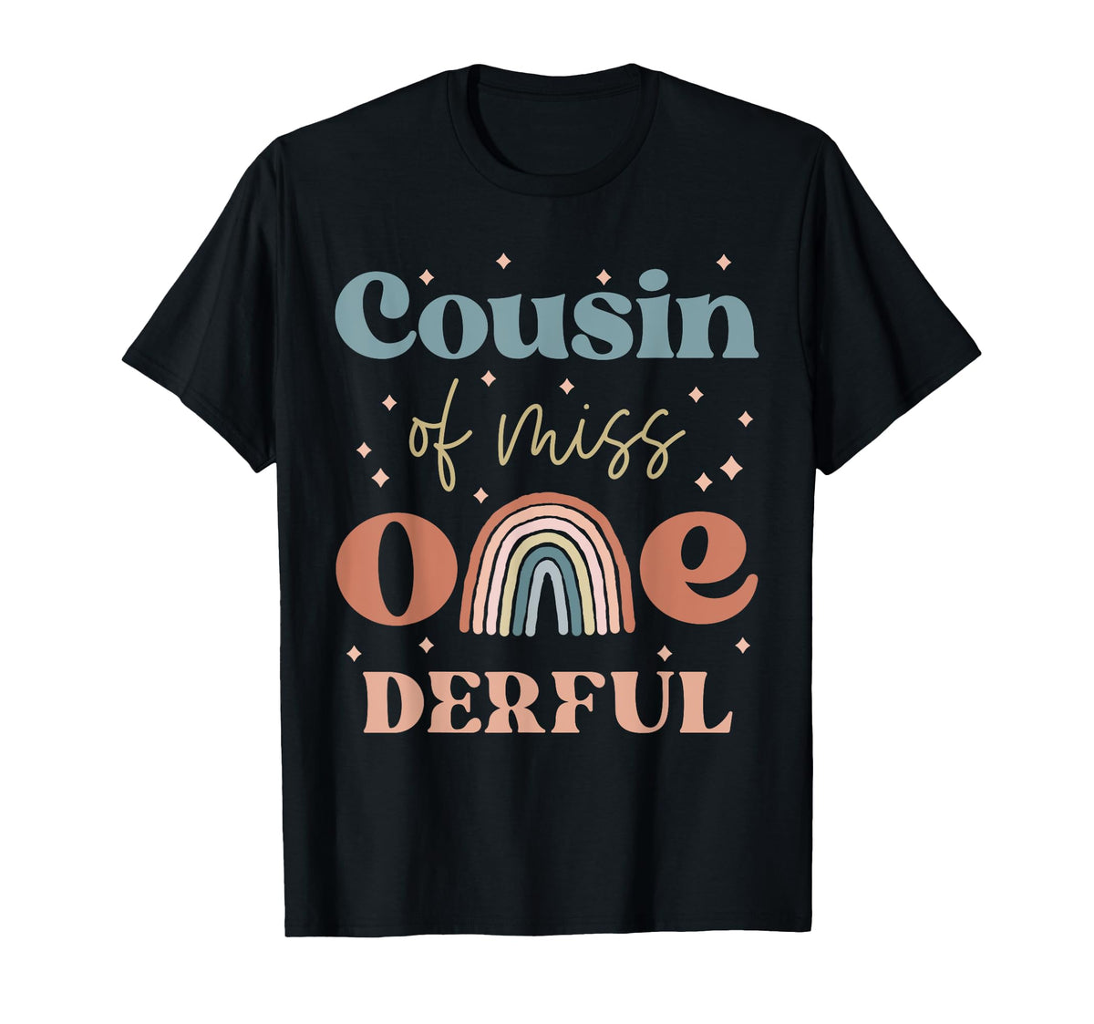 Cousin Miss Onederful Boho Rainbow T-Shirt - Streetwear Style Unisex