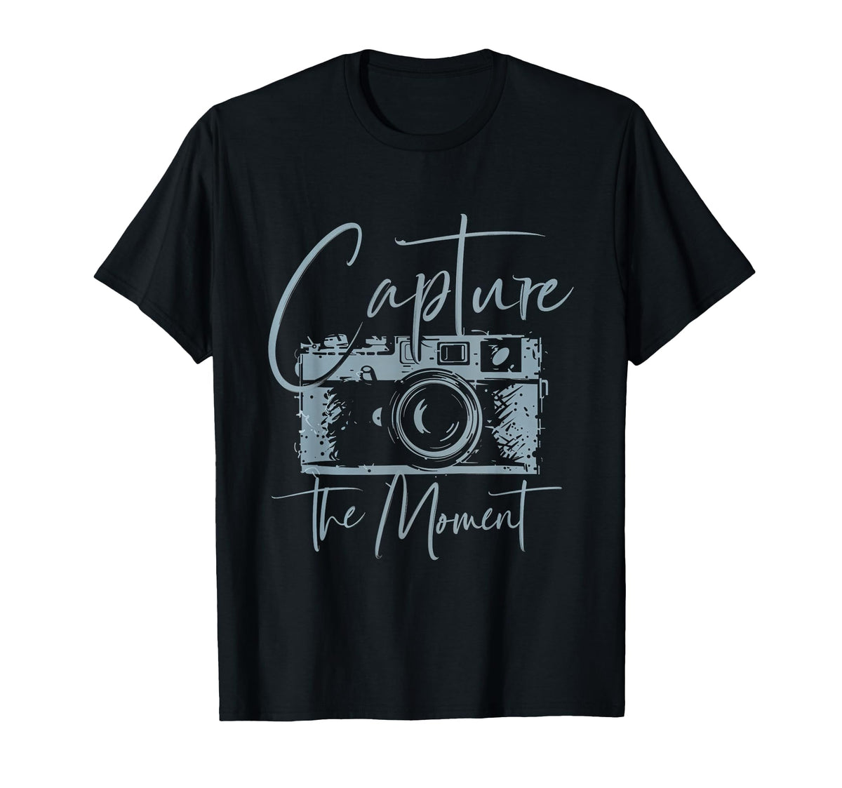 Capture Moment Photography Camera T-Shirt - Casual Everyday Wear Men Women