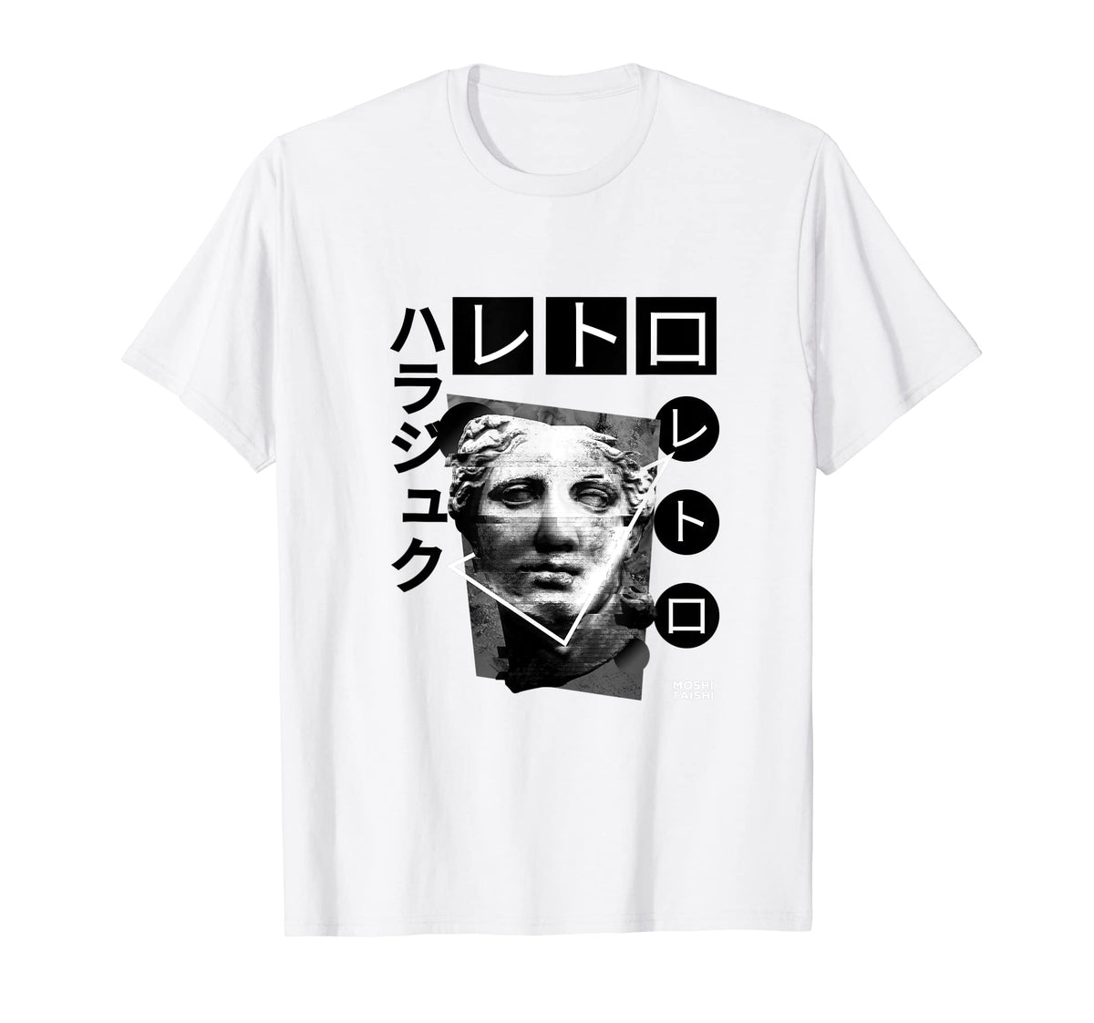 Vaporwave Statue Aesthetic Art T-Shirt - Casual Everyday Wear Men Women