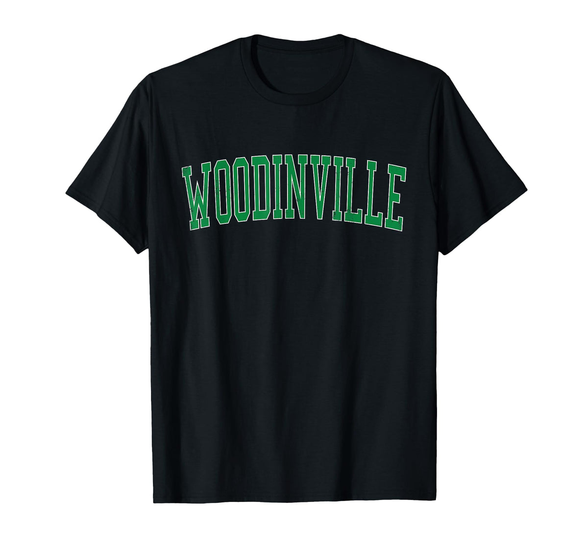 Woodinville Wa Distressed Green Varsity T-Shirt - Graphic Print Men Women
