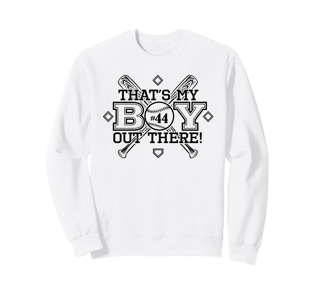 Baseball Mom Dad Thats My Sweatshirt - Casual Everyday Wear Men Women