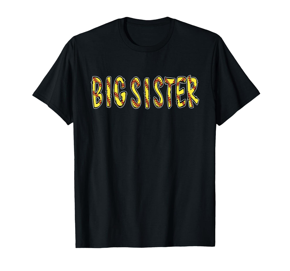 Softball Big Sister Birthday Party T-Shirt - Fun Novelty Design Men Women