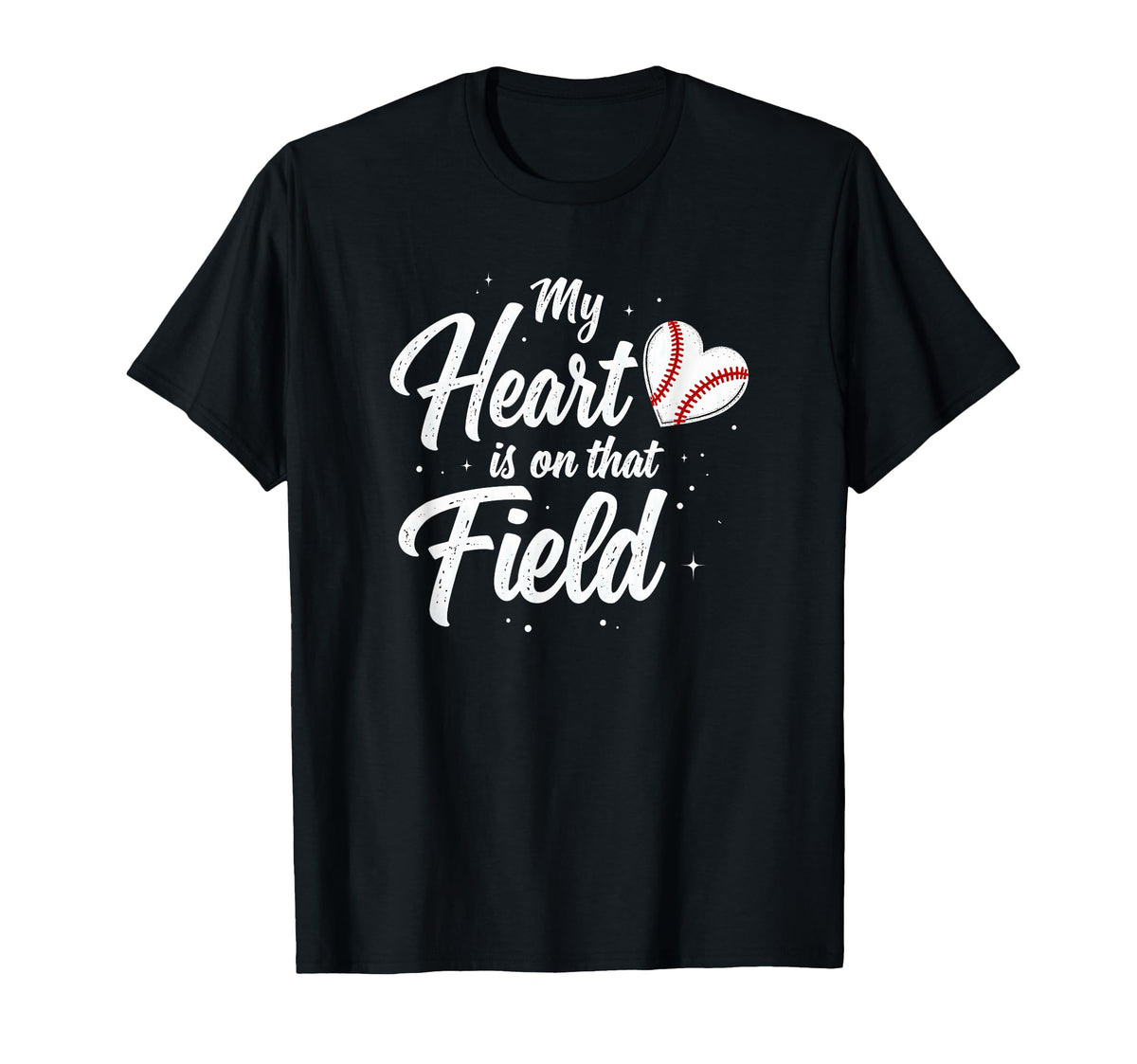 My Heart Is That Field Softball Dad T-Shirt - Streetwear Style for Adults