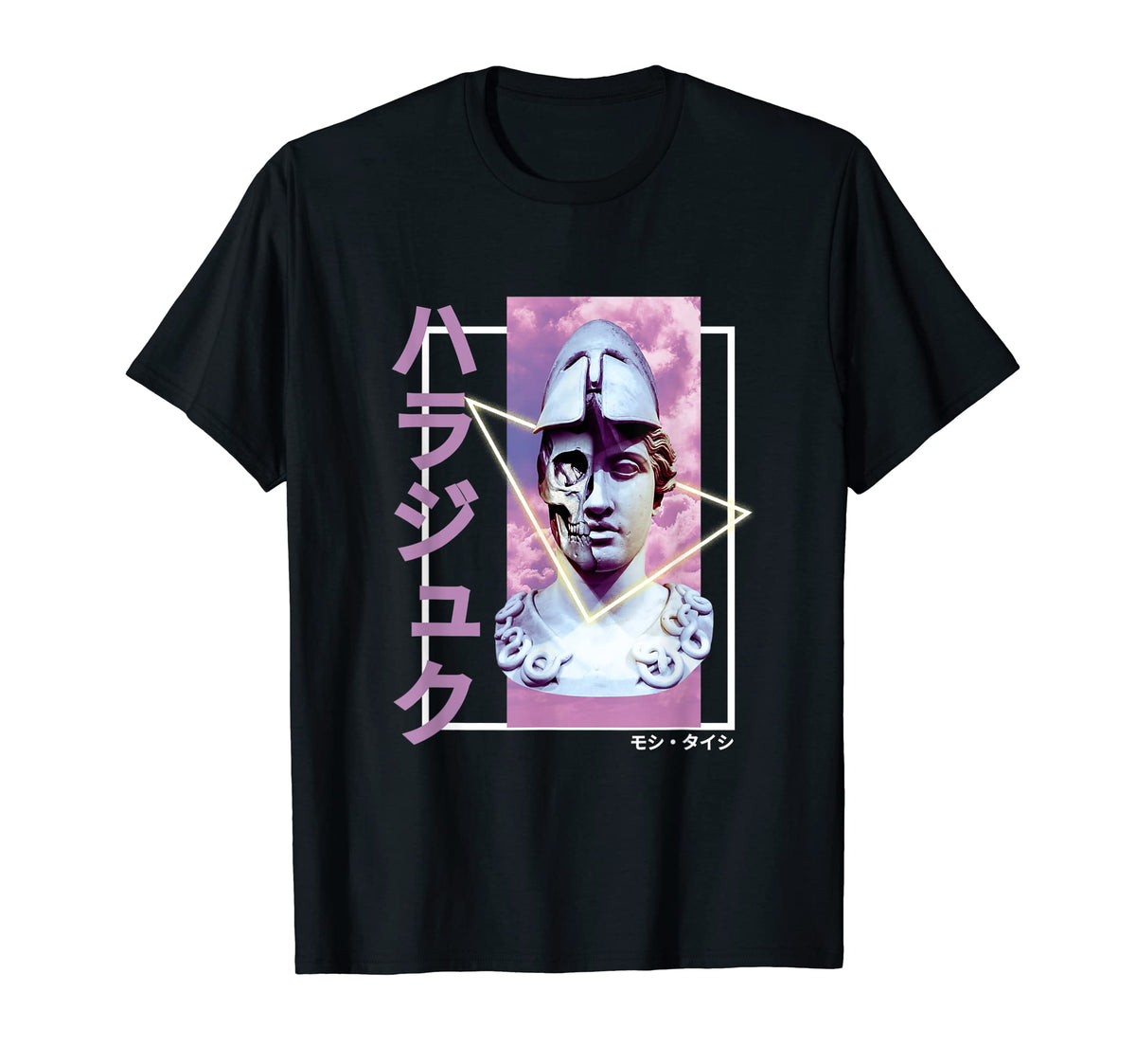 Vaporwave Statue Aesthetic Art T-Shirt - Casual Everyday Wear Men Women