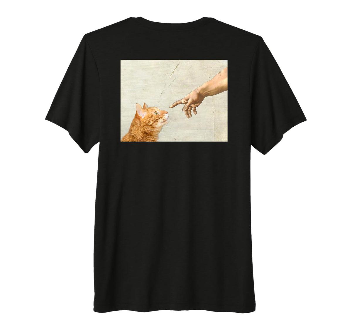Aesthetic Funny Cat Art Y2K Teen Tri T-Shirt - Aesthetic Graphic Men Women