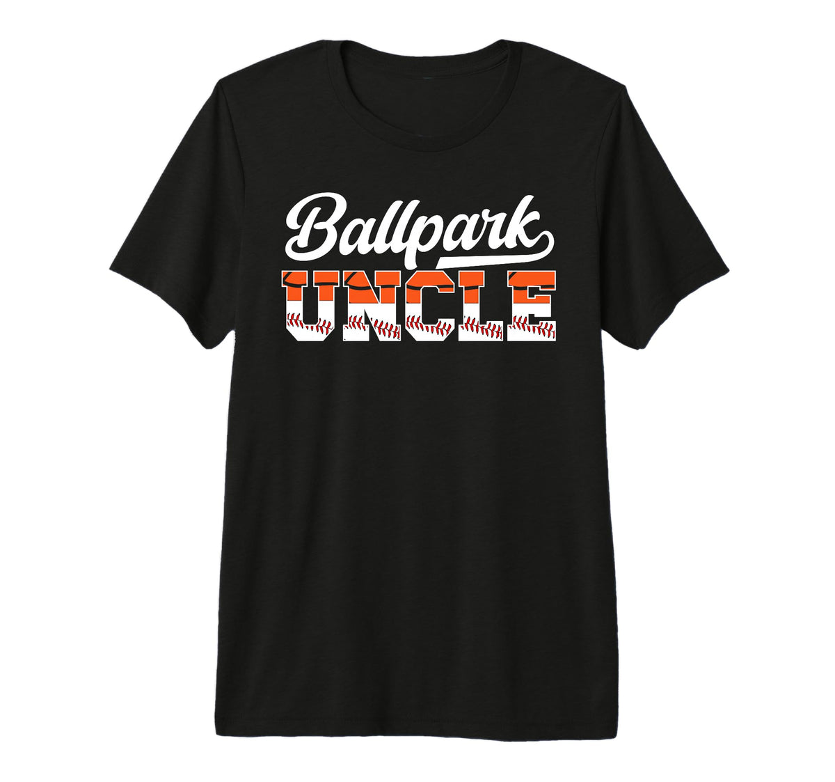Mens Ballpark Uncle Baseball T-Shirt - Casual Everyday Wear Men Women