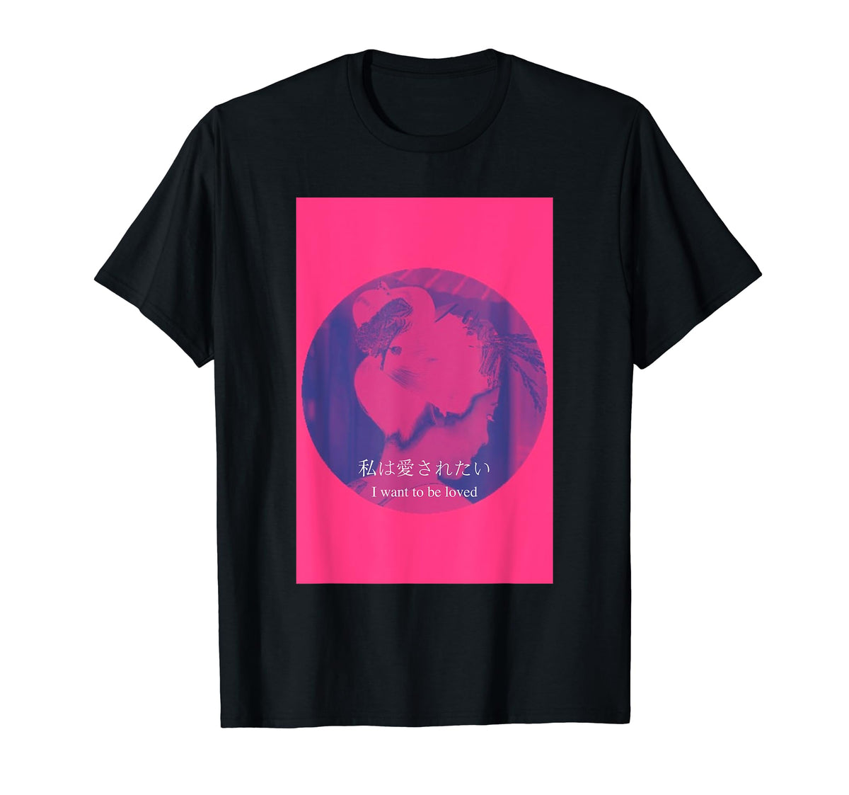 Aesthetic Vaporwave Geisha T-Shirt - Casual Everyday Wear for Adults