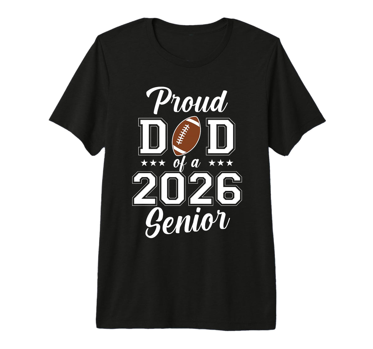 Proud Senior Dad 2026 Football Game Day T-Shirt - Aesthetic Graphic Unisex