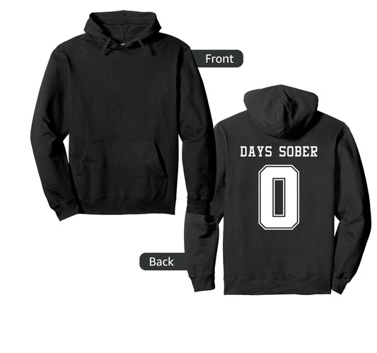 0 Days Sober Jersey Funny Drinking Hoodie - Graphic Print for Adults