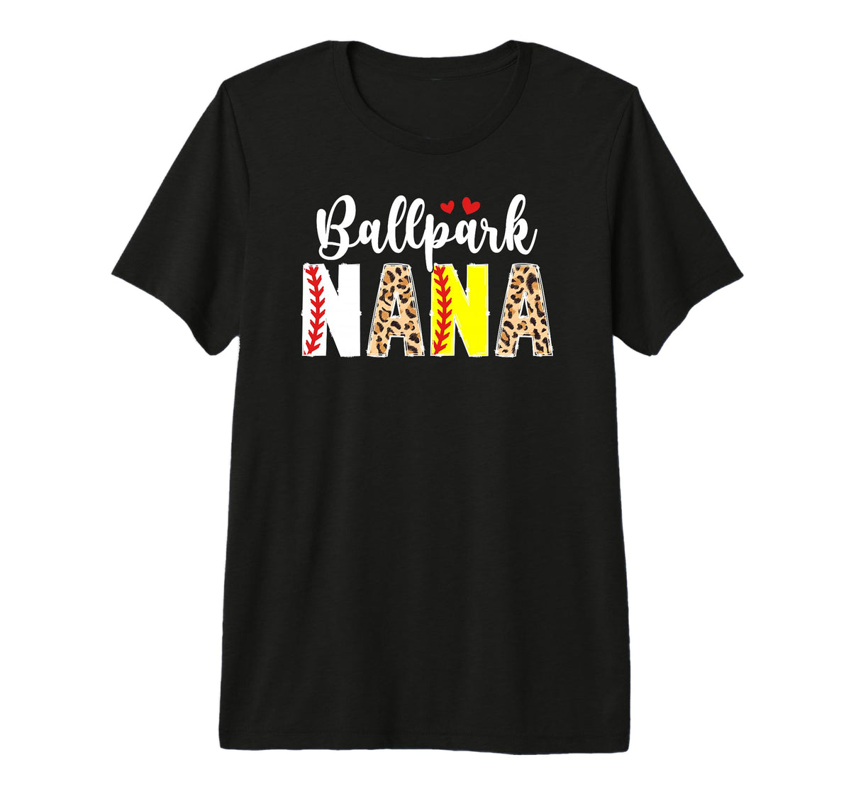 Ballpark Nana Baseball Softball T-Shirt - Casual Everyday Wear for Adults