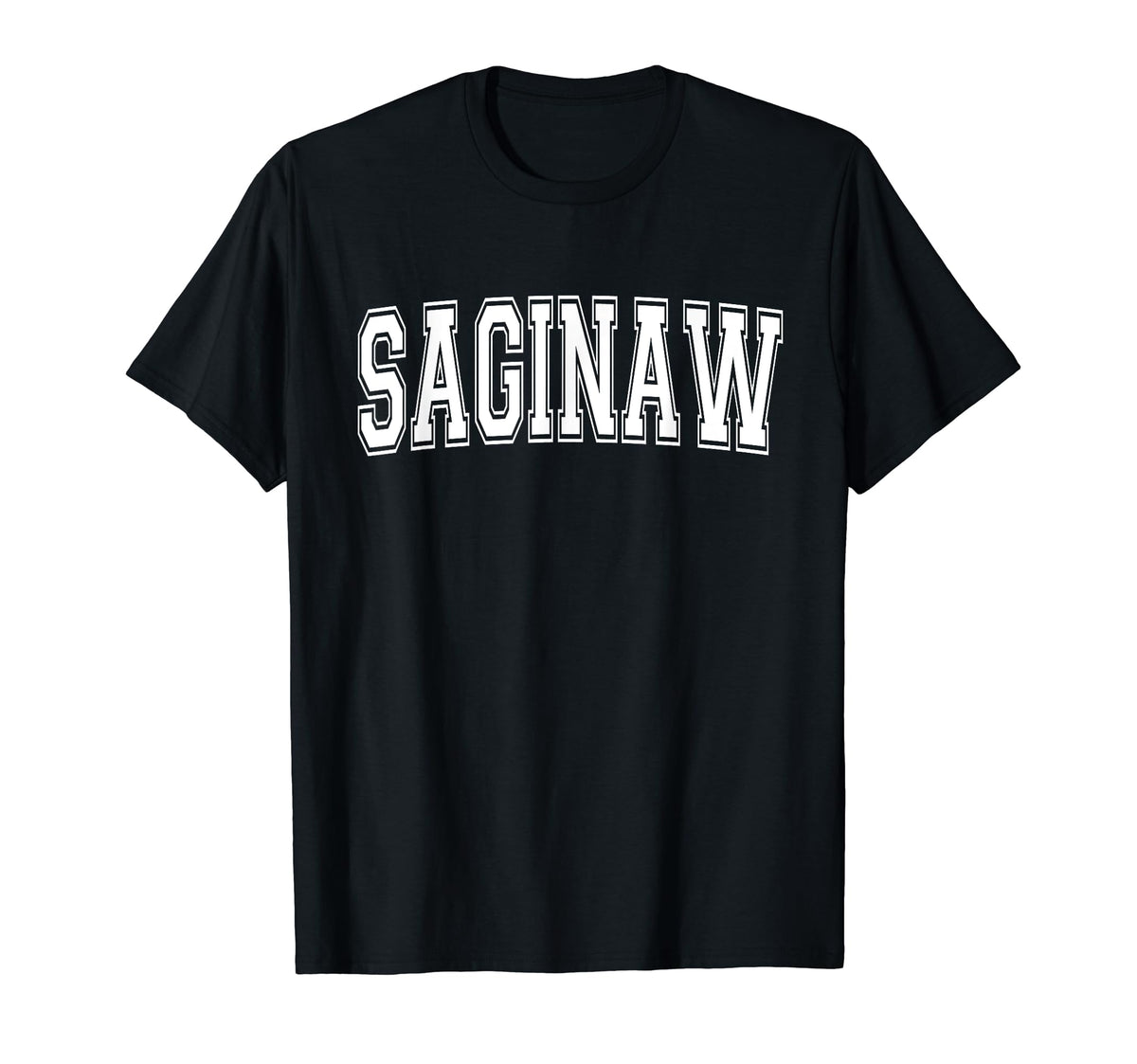 Saginaw Mi Michigan Usa Sports Varsity T-Shirt - Custom Art Print Unisex