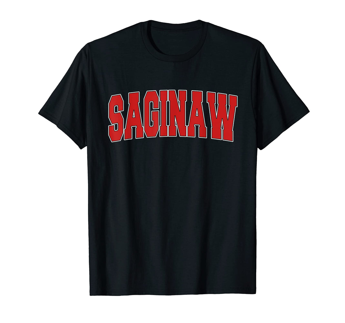 Saginaw Mi Michigan Varsity Usa T-Shirt - Casual Everyday Wear for Adults