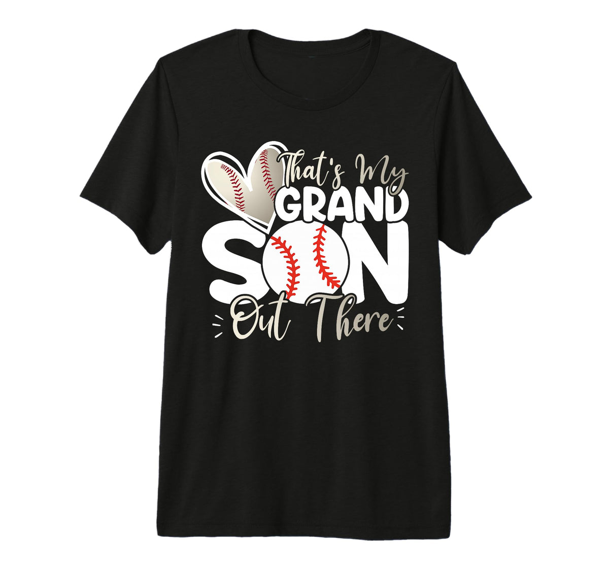 Thats My Grandson Out There Baseball T-Shirt - Streetwear Style for Adults