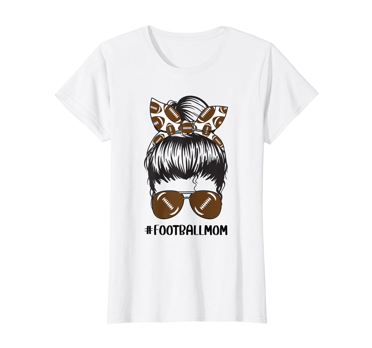 Football Mom Game Day American T-Shirt - Fun Novelty Design Men Women