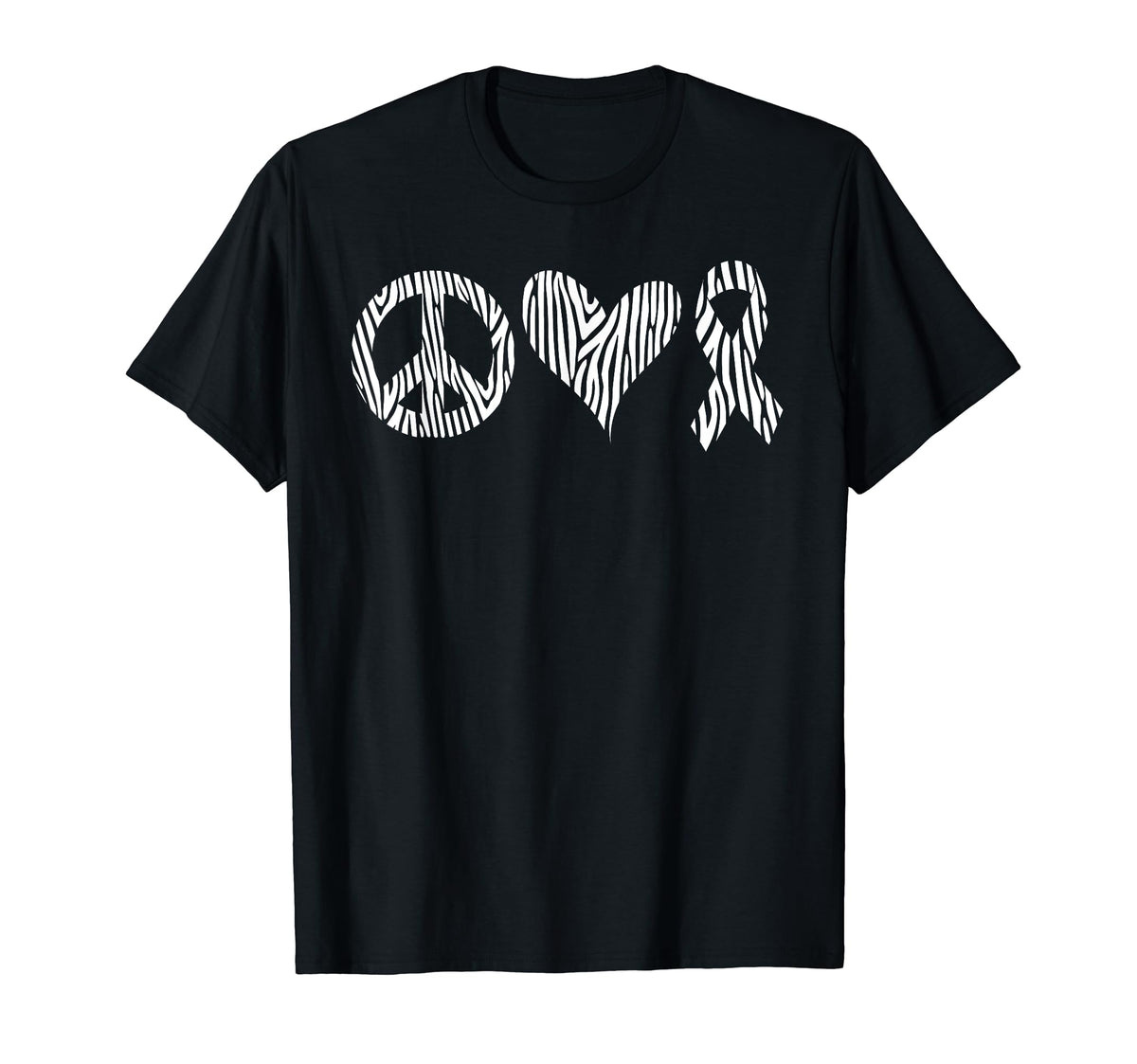 Paraganglioma Awareness Zebra Pattern T-Shirt - Streetwear Style Men Women