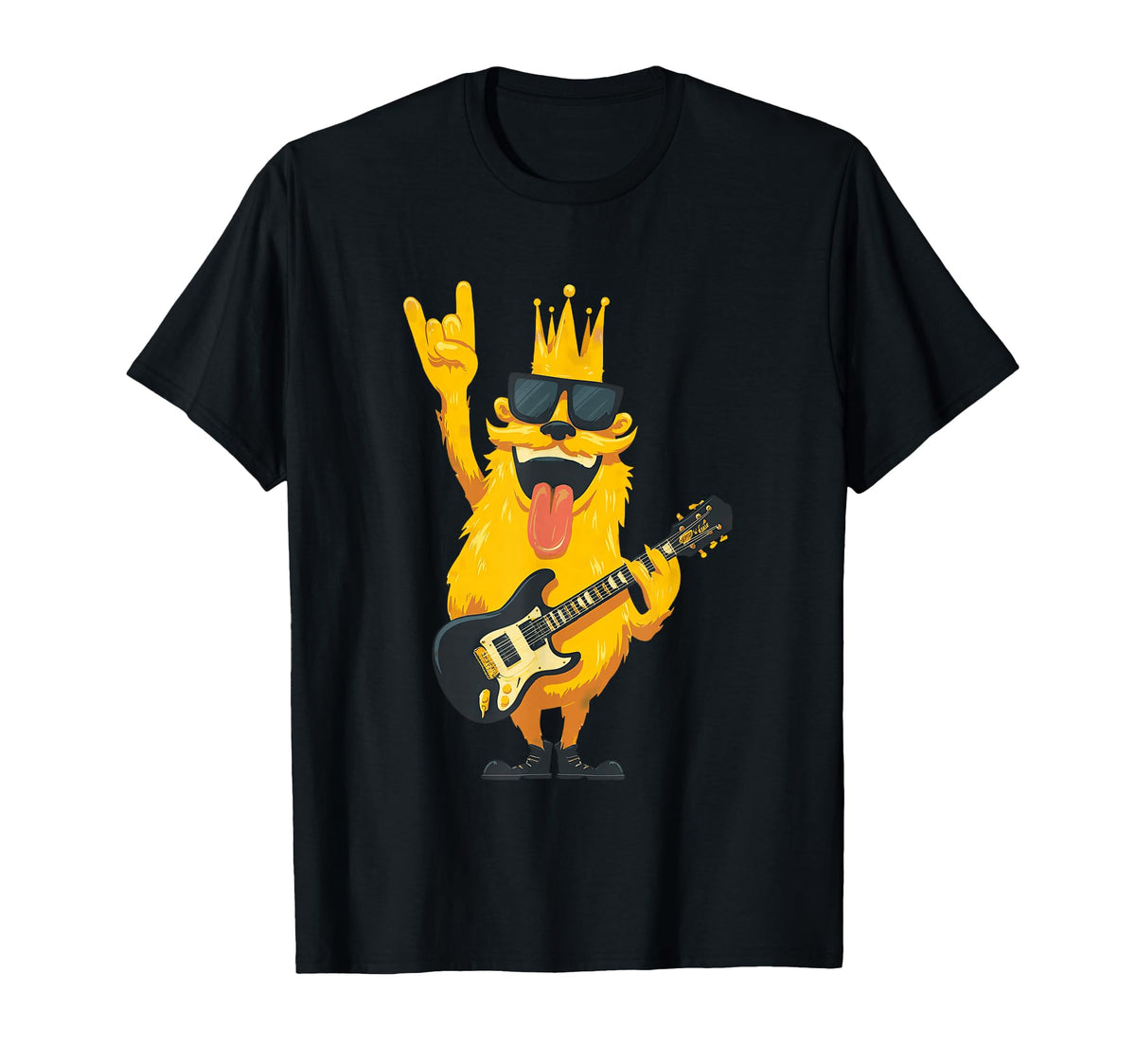 Funny Monster Rock Music Guitar T-Shirt - Aesthetic Graphic for Adults