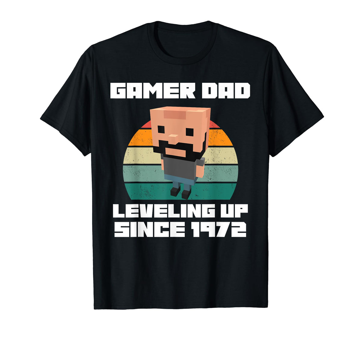 Gamer Dad Leveling Up Since 1972 Father T-Shirt - Streetwear Style Unisex