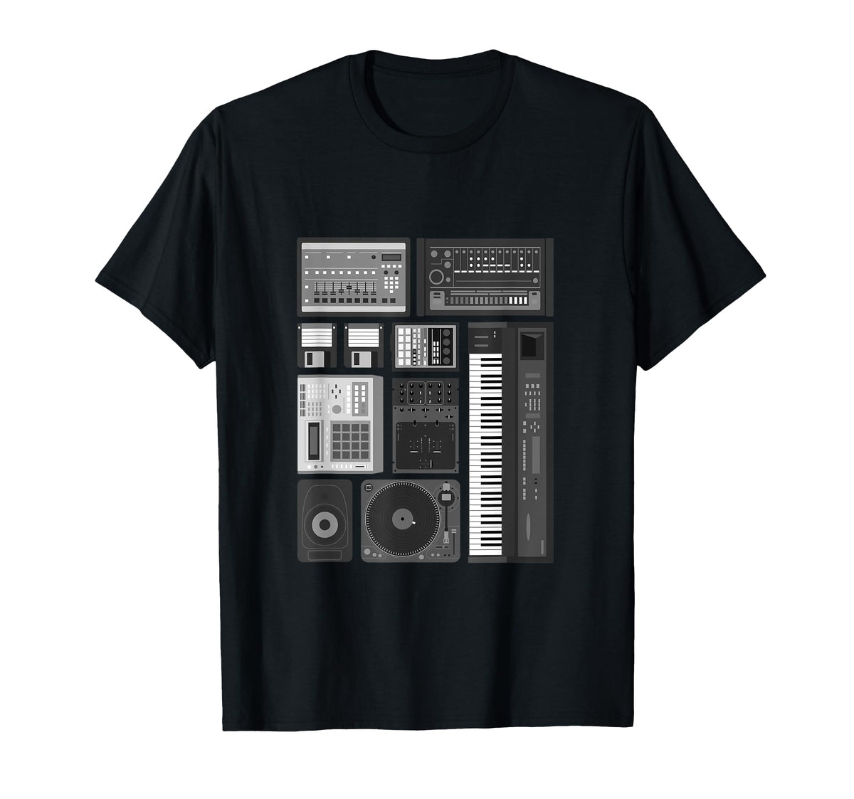 Old School Hip Hop Analog Producer T-Shirt - Casual Everyday Wear Unisex