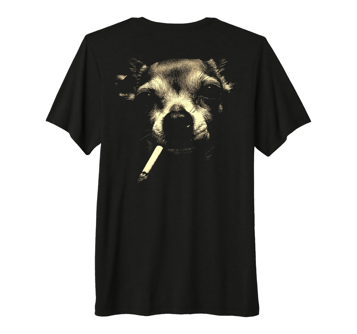 Chihuahua Smoking Cigarette Grunge T-Shirt - Streetwear Style for Adults