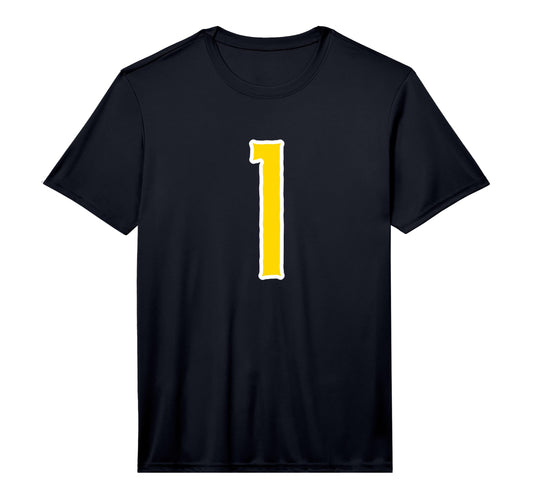 1 Jersey Yellow White Sports Team T-Shirt - Aesthetic Graphic Men Women