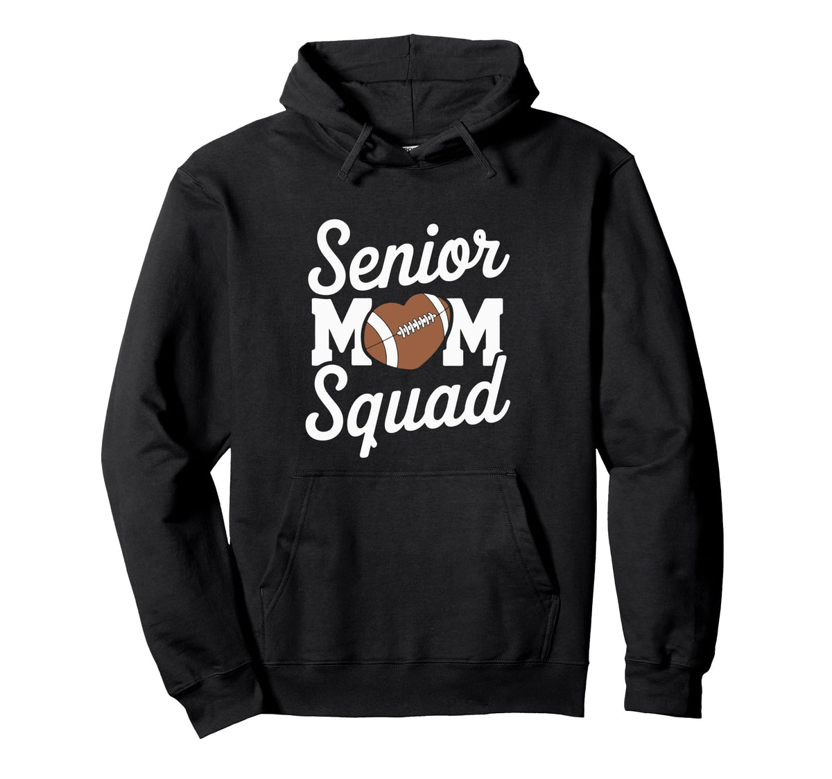 Senior Mom Squad Football Game Day Outfit Hoodie - Graphic Print for Adults