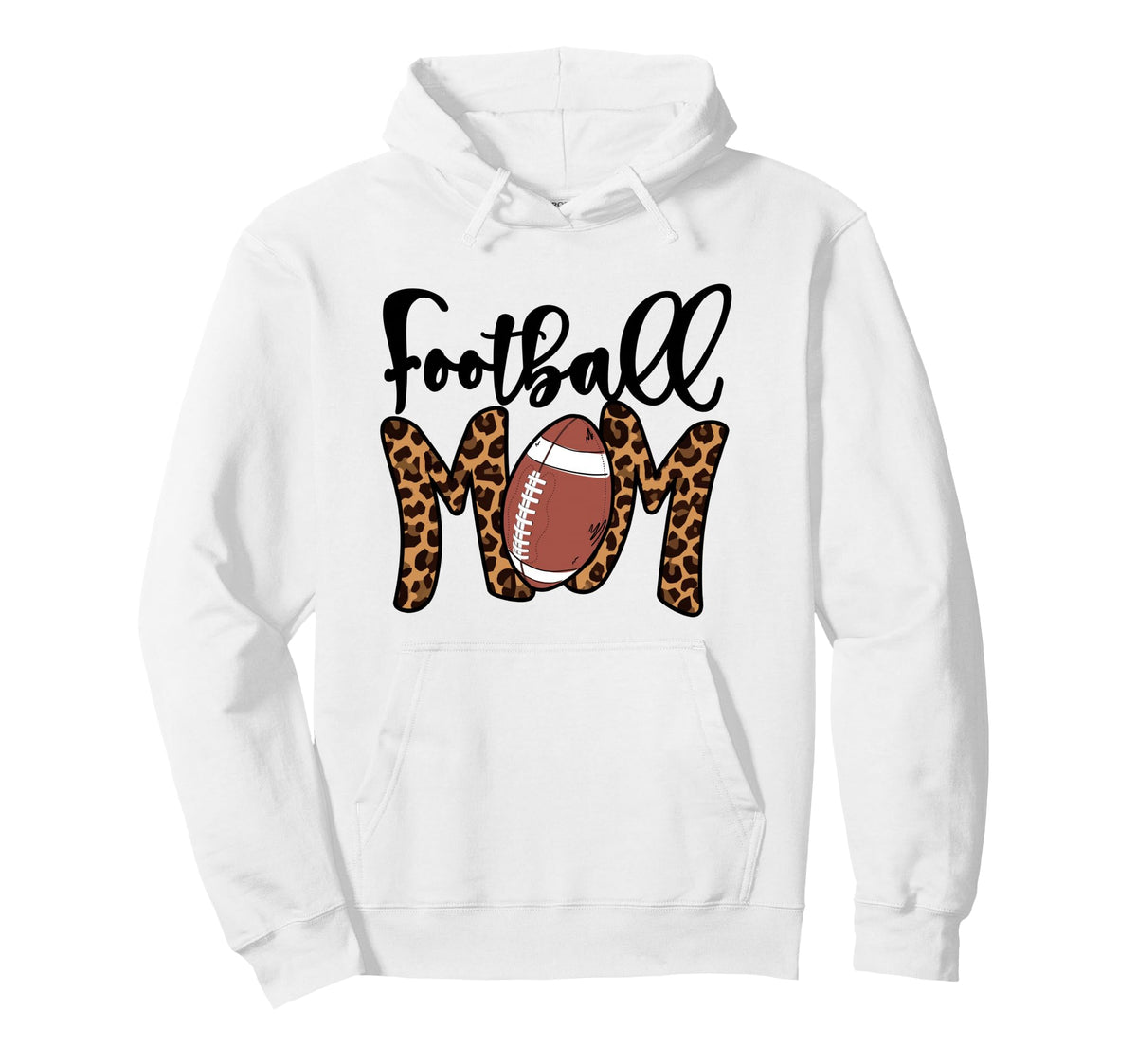 Leopard American Football Mothers Day Mama Hoodie - Novelty Apparel Unisex