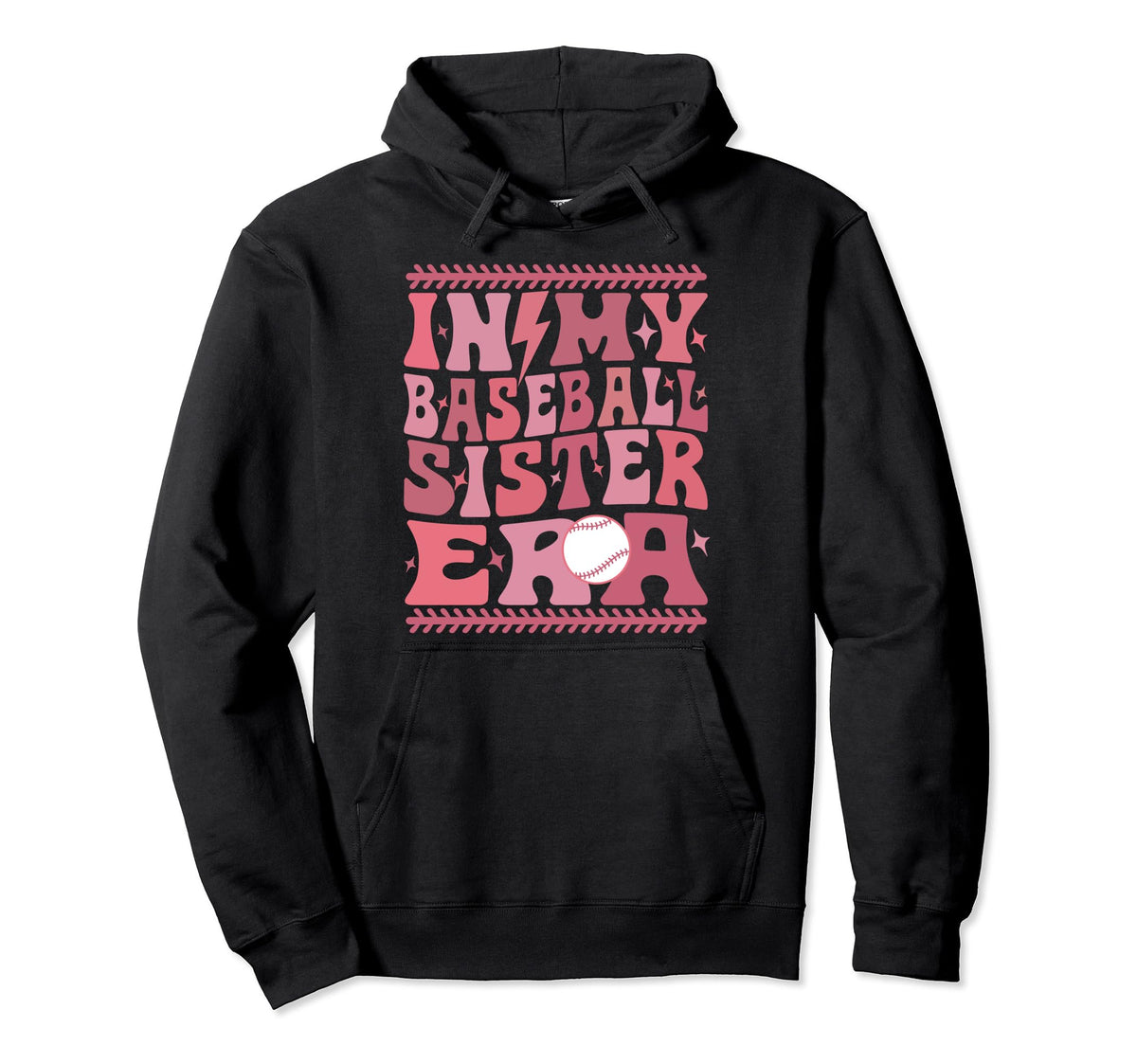 My Baseball Sister Era Groovy Sister Hoodie - Minimalist Print Men Women