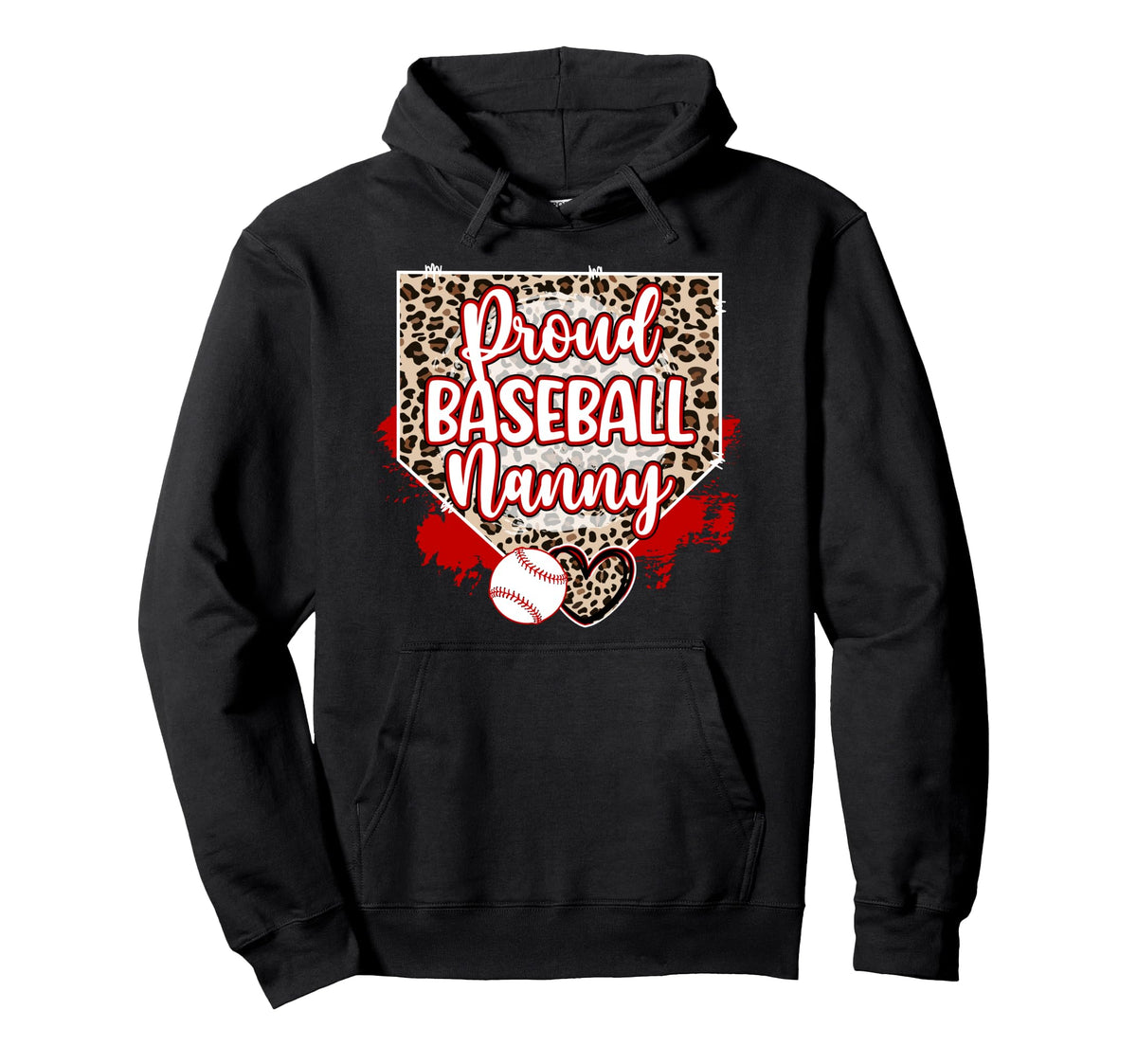 Proud Baseball Nanny Baseball Player Hoodie - Streetwear Style for Adults