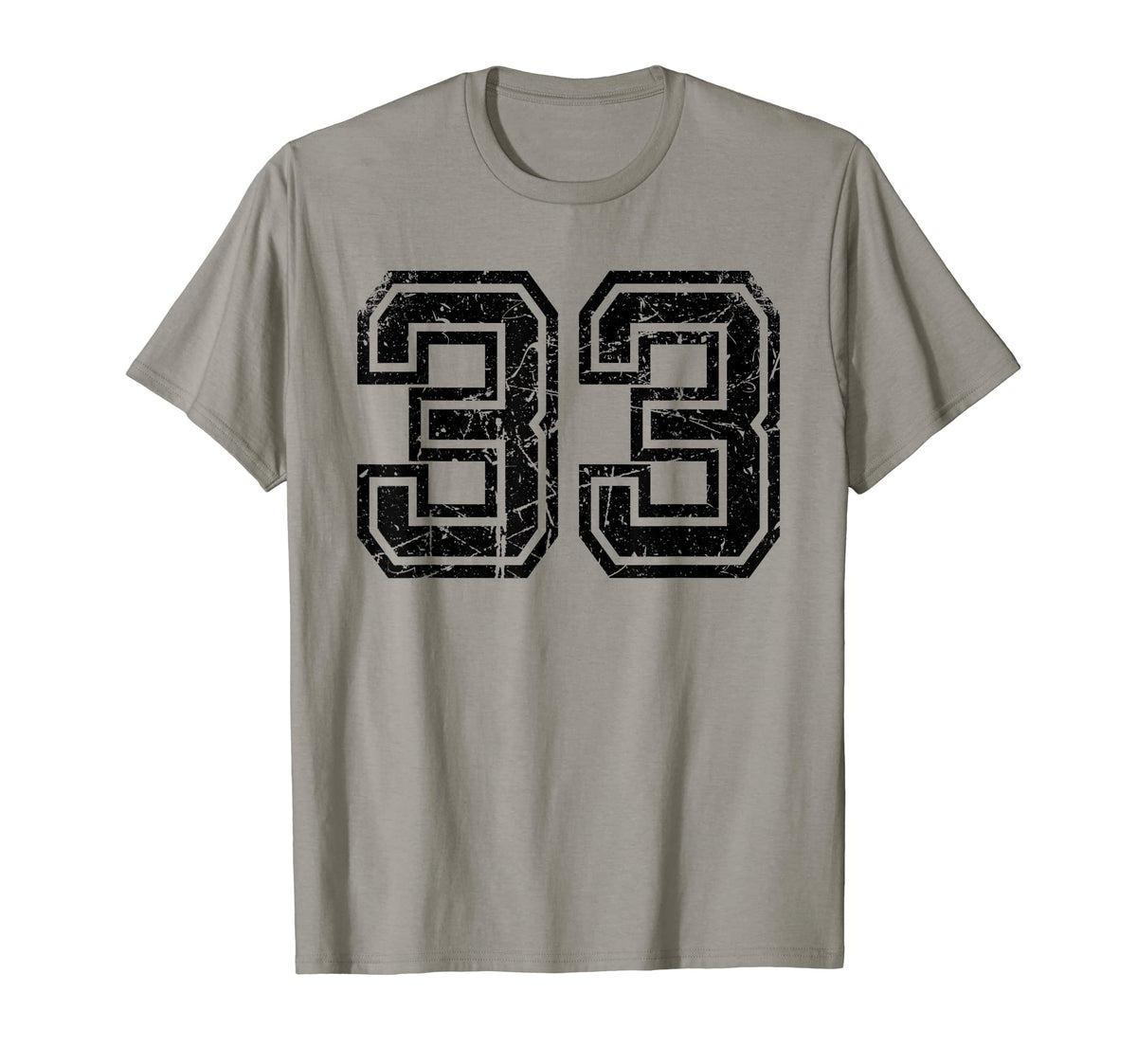 Number 33 Sports Jersey Varsity Lucky T-Shirt - Custom Art Print Men Women