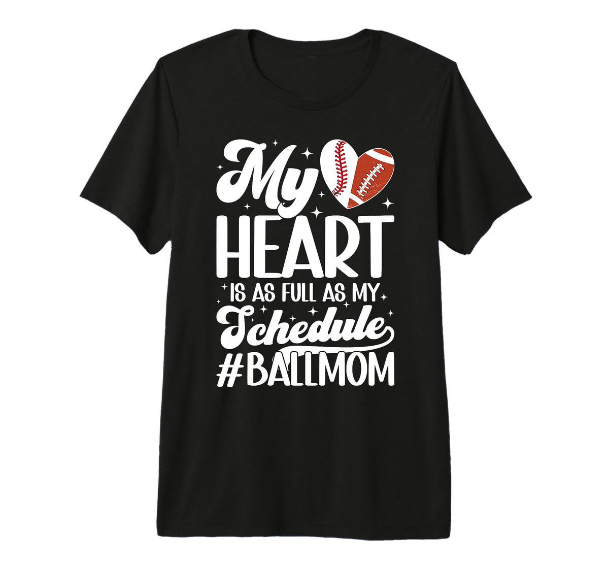 Ball Mom Proud Football Baseball Mom Tri T-Shirt - Novelty Apparel Unisex