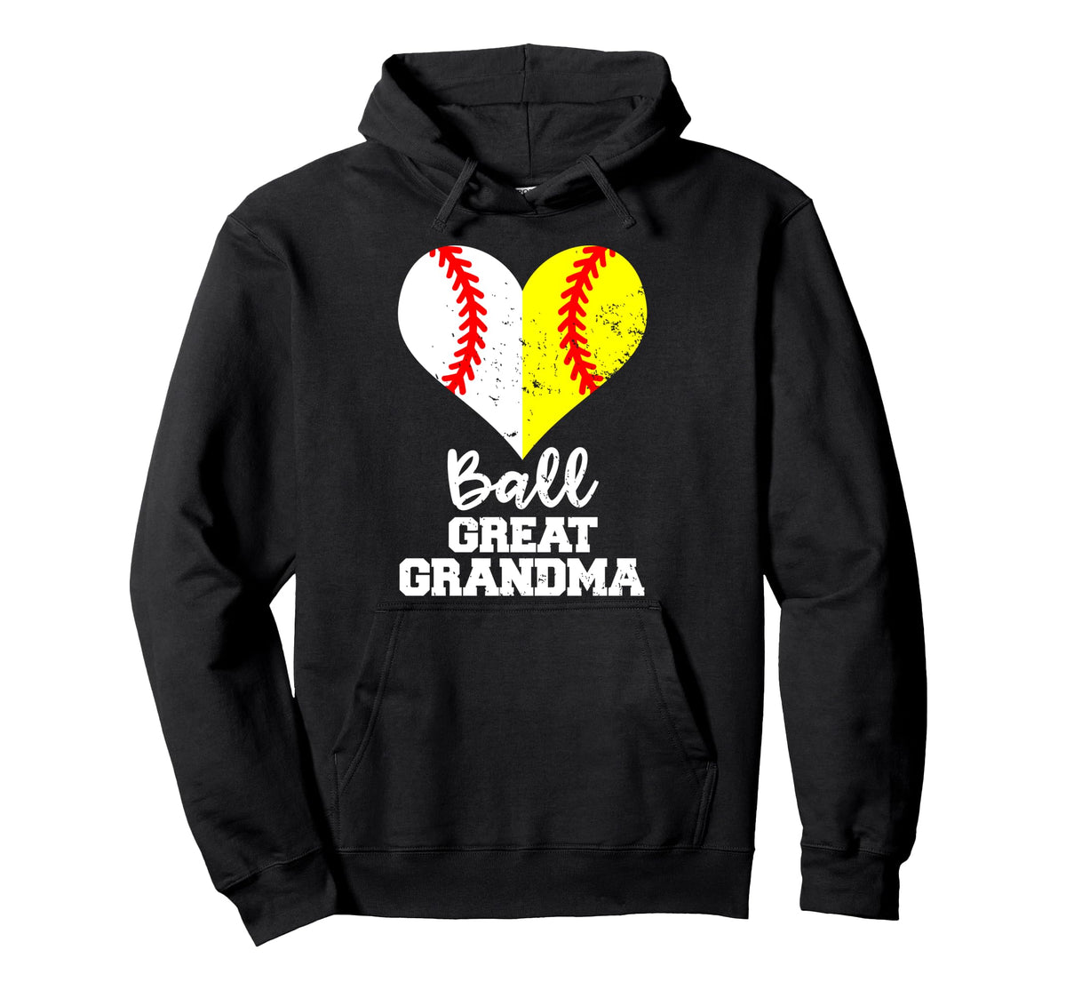 Ball Great Grandma Heart Funny Hoodie - Casual Everyday Wear Unisex