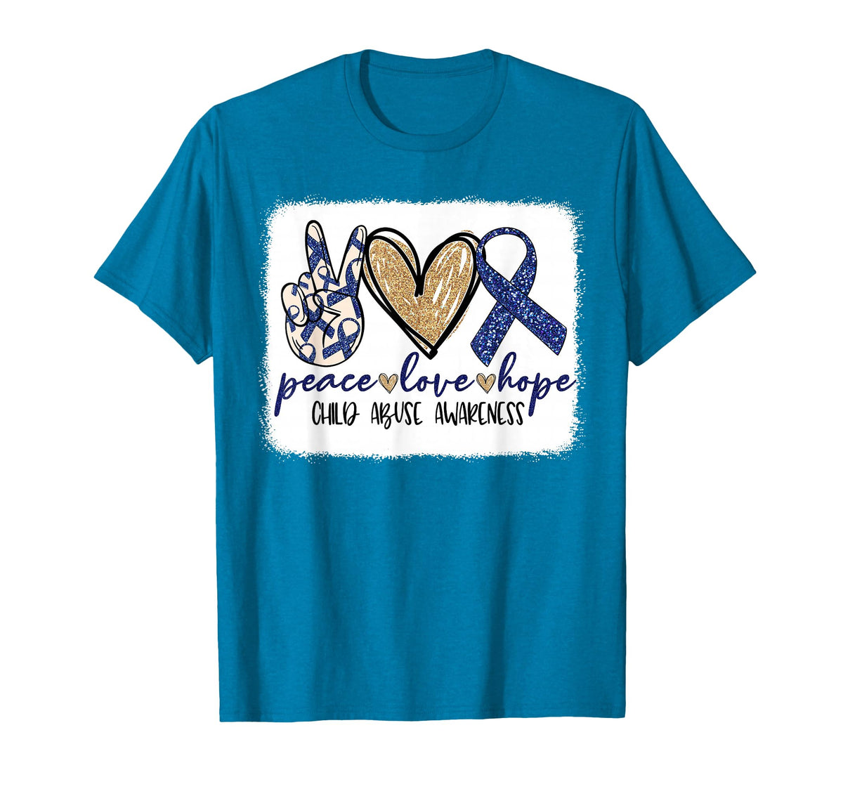 Peace Love Hope Pinwheel Blue Child T-Shirt - Streetwear Style Unisex