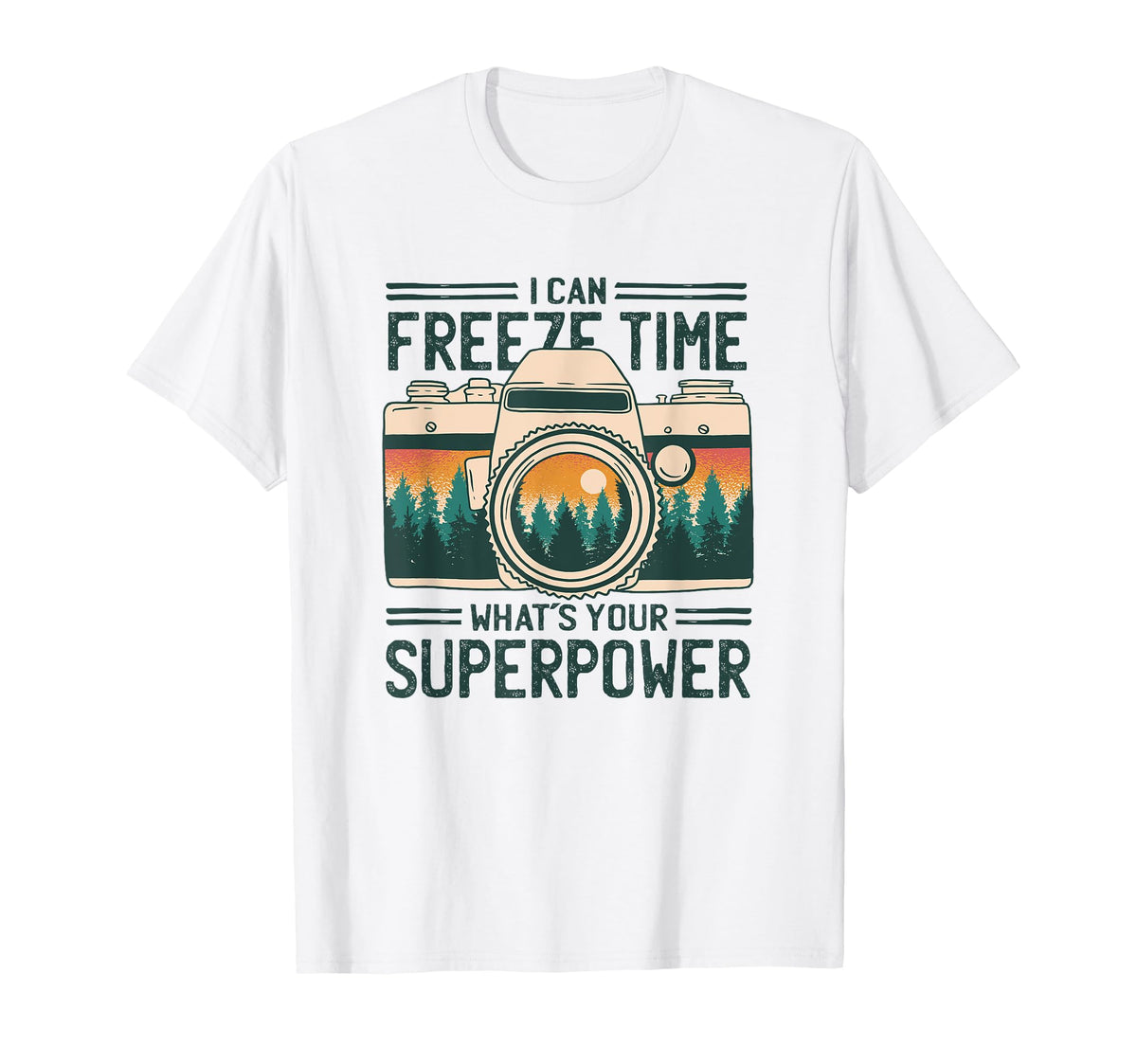Funny Photographer Camera Ladies Mens T-Shirt - Graphic Print Men Women