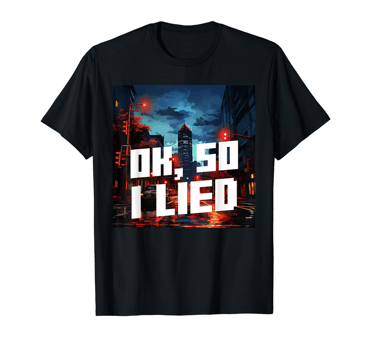 Ok So I Lied Aesthetic Vaporwave T-Shirt - Streetwear Style Men Women