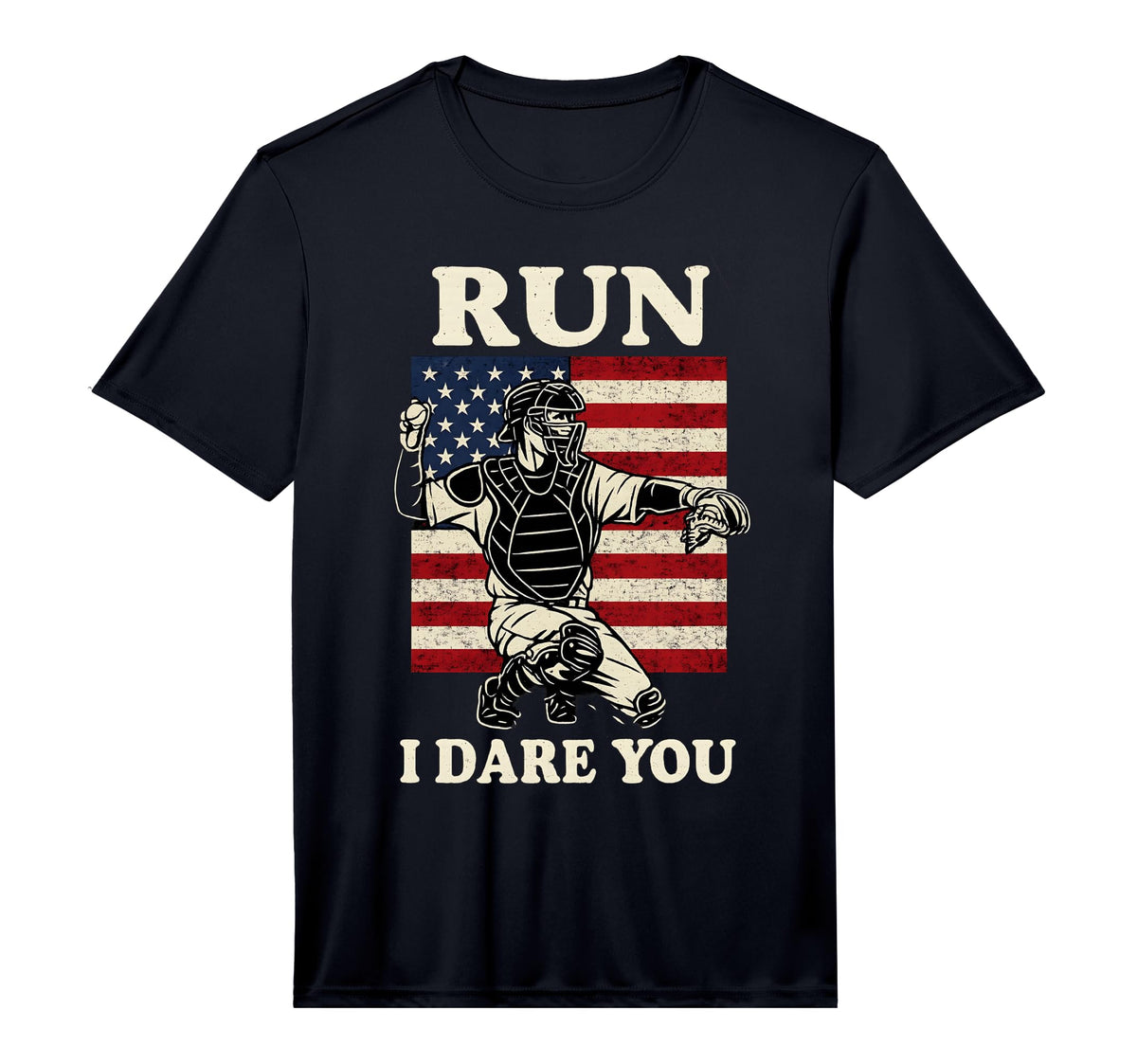 Run Steal I Dare You Baseball Fans Catcher T-Shirt - Trendy Graphic Unisex