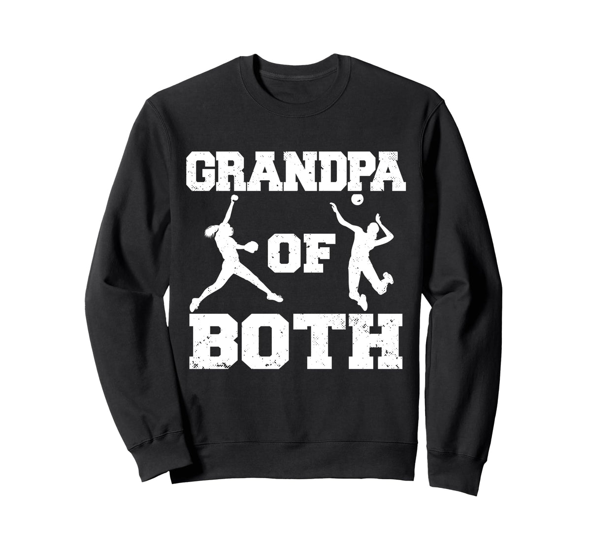 Grandpa Both Funny Softball Sweatshirt - Custom Art Print Men Women