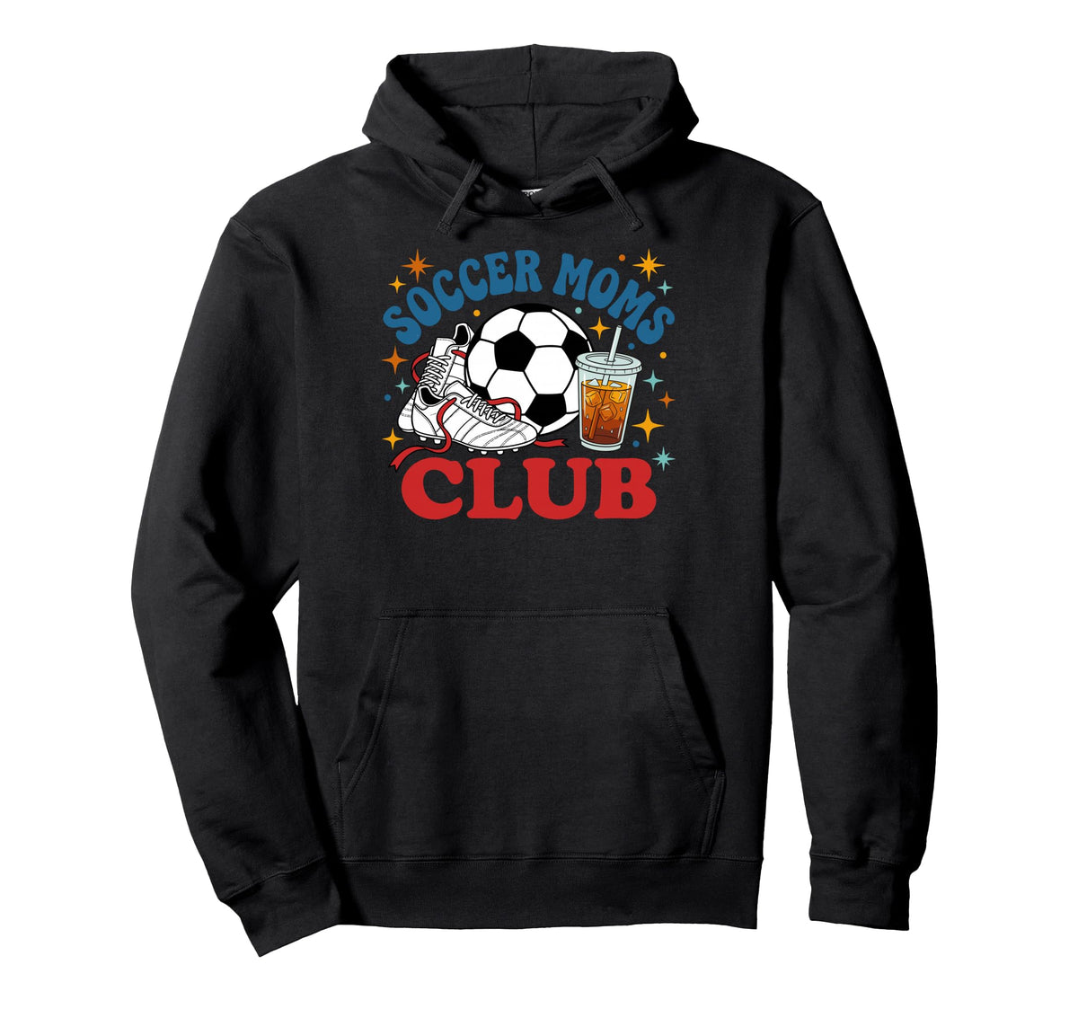 Soccer Moms Club Fun Game Day Soccer Hoodie - Fun Novelty Design for Adults