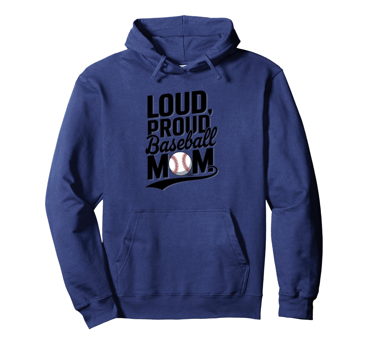 Loud Proud Baseball Mom Sports Mom Hoodie - Custom Art Print Unisex