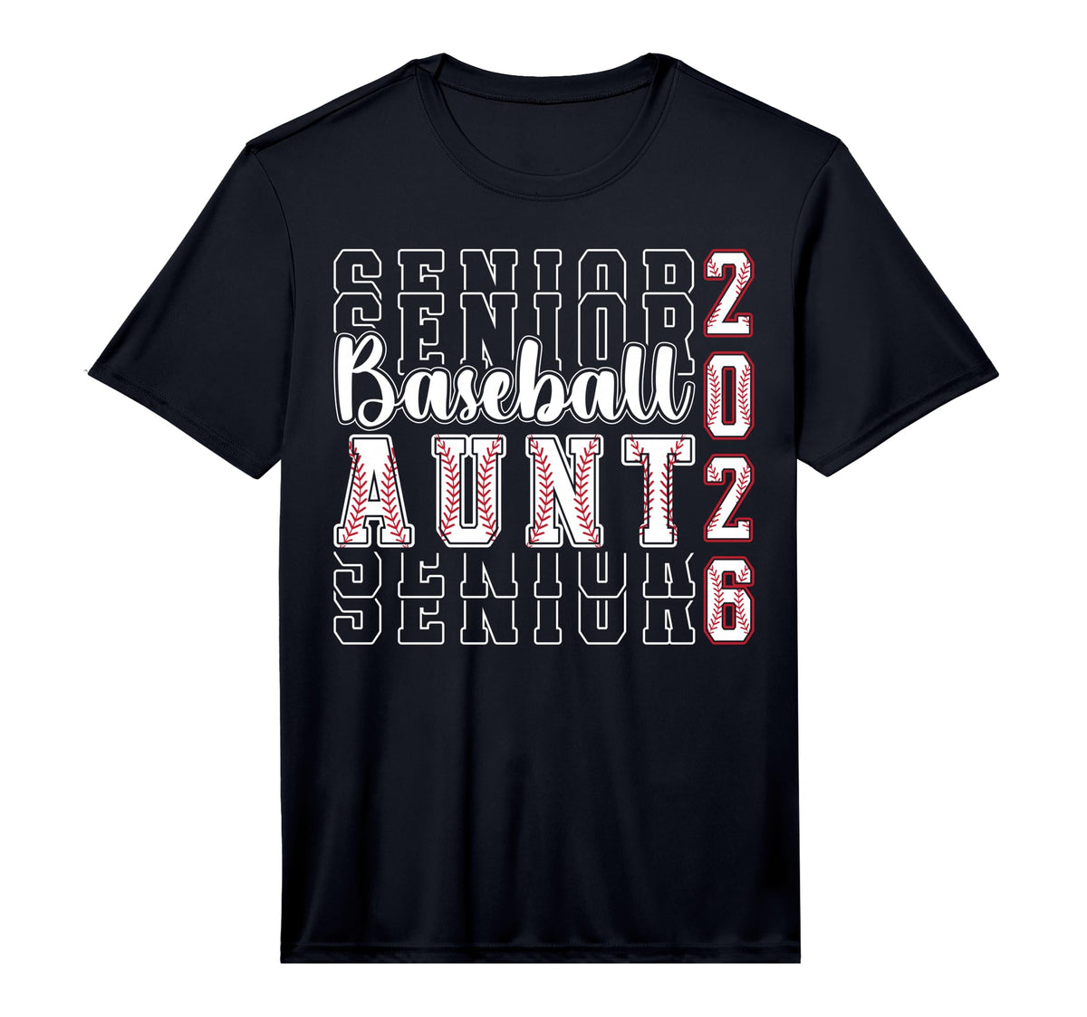Mens Baseball Senior Aunt Senior T-Shirt - Casual Everyday Wear for Adults
