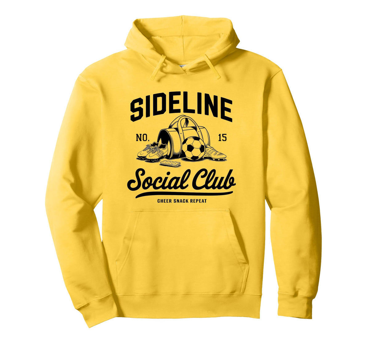 Sideline Social Club Soccer Mom Game Day Hoodie - Trendy Graphic for Adults