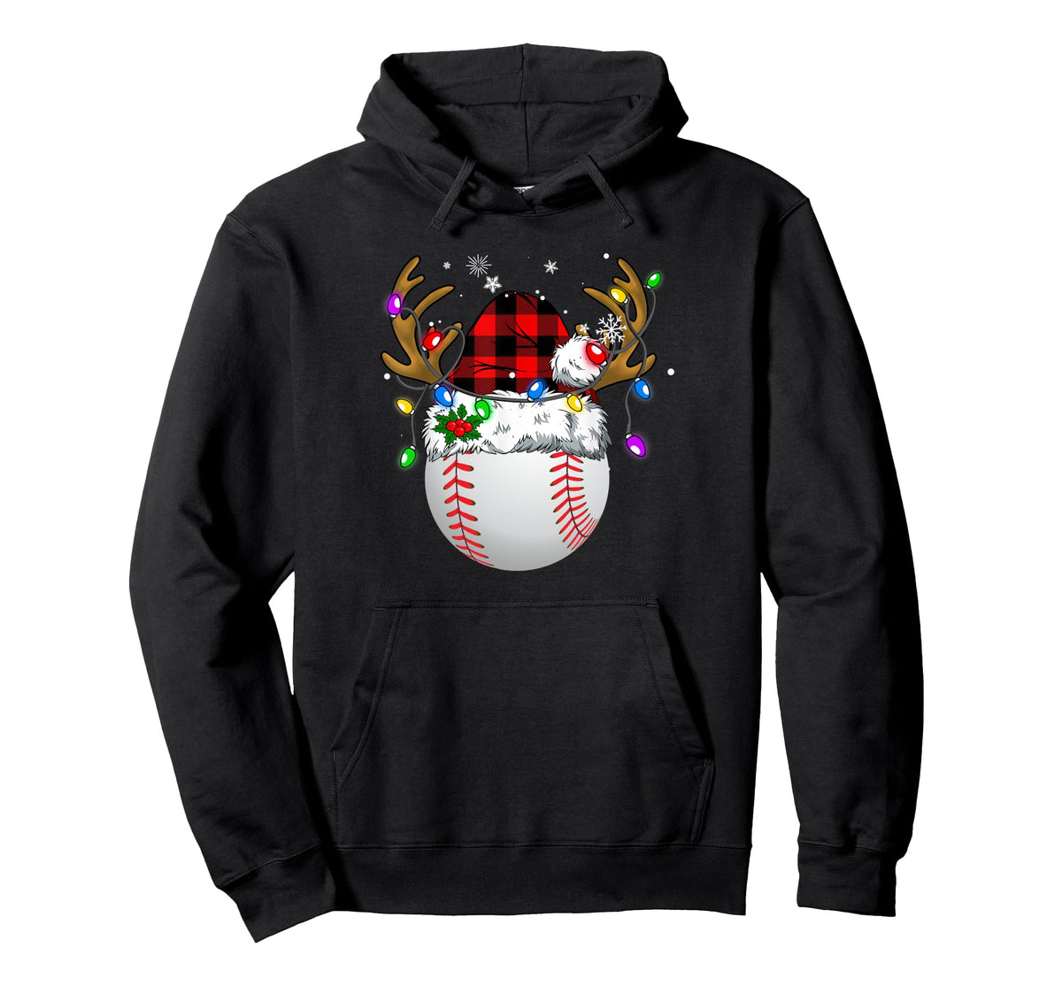 Baseball Santa Sports Baseball Player Hoodie - Custom Art Print Men Women