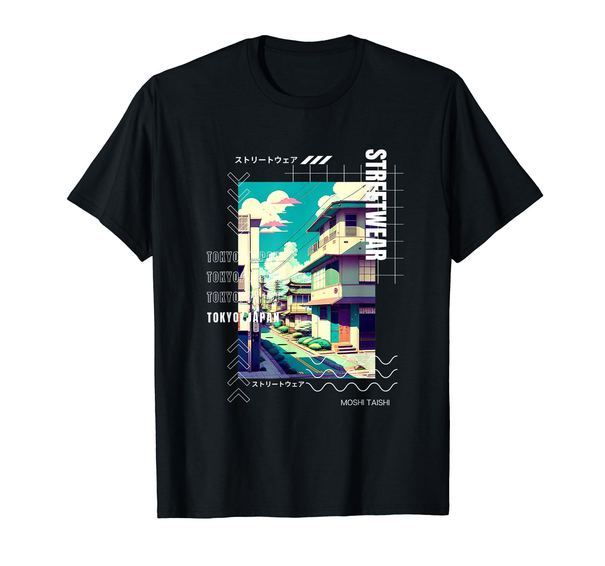 Lofi Tokyo Japanese Streetwear T-Shirt - Custom Art Print for Adults